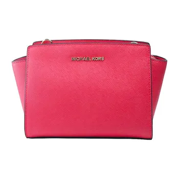 MICHAEL KORS Selma Cow Leather Crossbody Bags Shoulder Bags Medium Size Women's Red