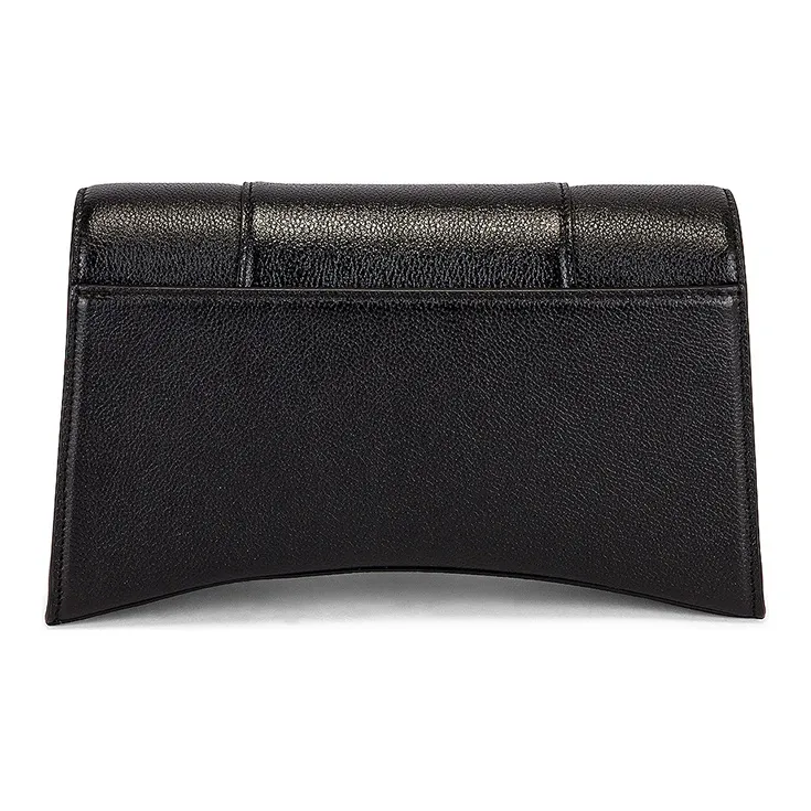 Balenciaga Hourglass Grained Calfskin Hourglass Bag Handbag Small Size Women's Black-2