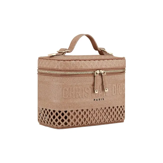 DIOR DiorTravel Fabric Handbag Toiletry Bag Handbag Makeup Bag Women's Nude Pink-1