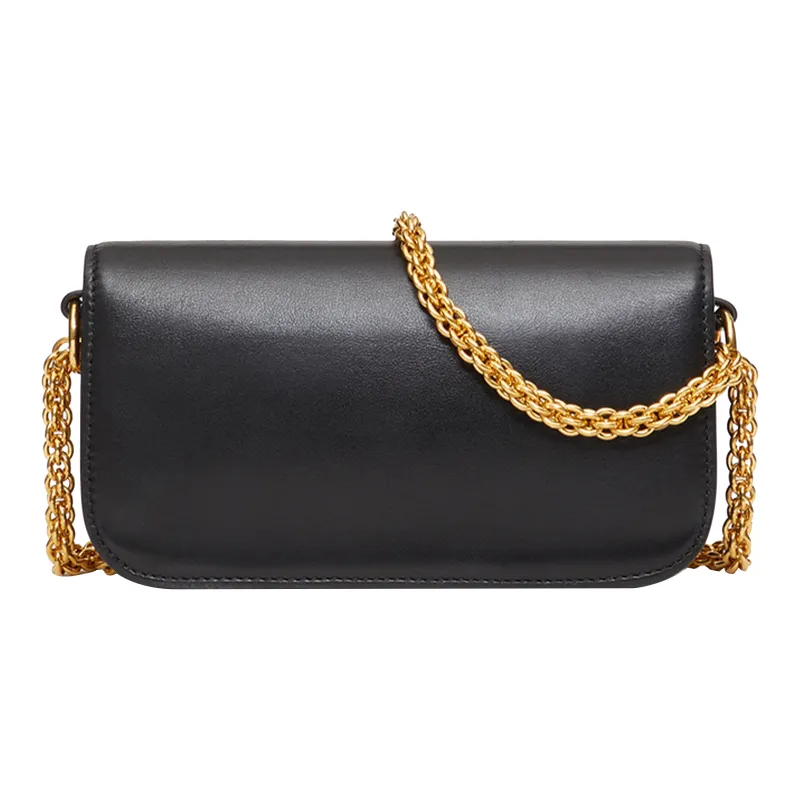 Valentino Locò Calfskin Baguette Bag One Shoulder Underarm Bag Handbag Mini Women's Black-2