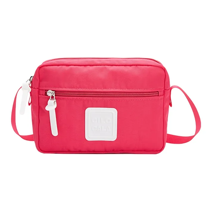 CILOCALA Nylon Fabric Crossbody Bag Square Bag Shoulder Bag Regular Unisex Red Candy Color-4