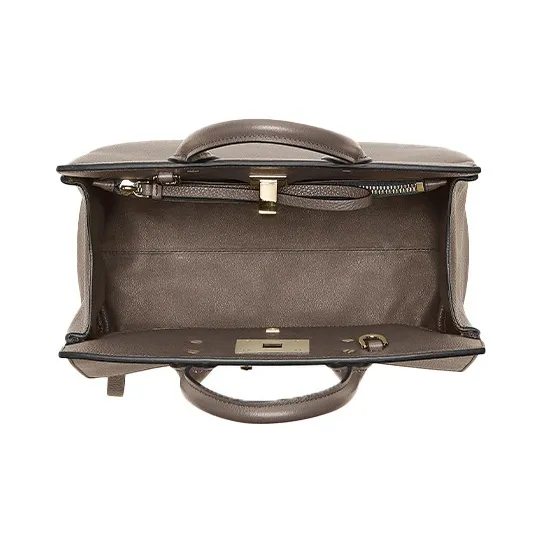 FERRAGAMO Cow Leather Handbag Regular Women's Gray-3