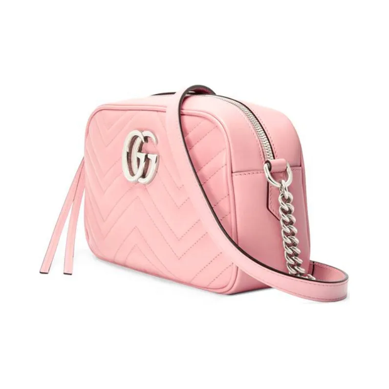 GUCCI Marmont Zip Around Shoulder Bag GG Small Pastel Pink-1