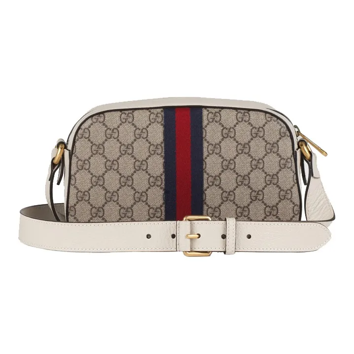 GUCCI Canvas Camera Bag, Shoulder Bag, Crossbody Bag Regular Unisex Ebony/White-2