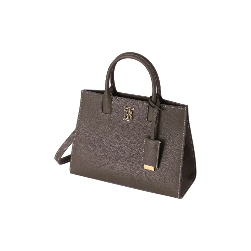 Burberry Cow Leather Shoulder Bag, Crossbody Bag, Handbag Mini Women's Dark Gray Brown-2