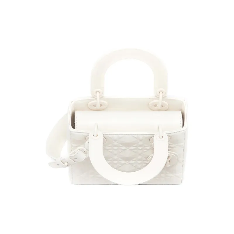 DIOR Lady Dior Cow Leather Lady Dior Bag, Shoulder Bag, Crossbody Bag, Handbag Women's Milk White-1