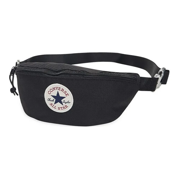 Converse Polyester One Shoulder Crossbody Fanny Pack Regular Unisex Black-0