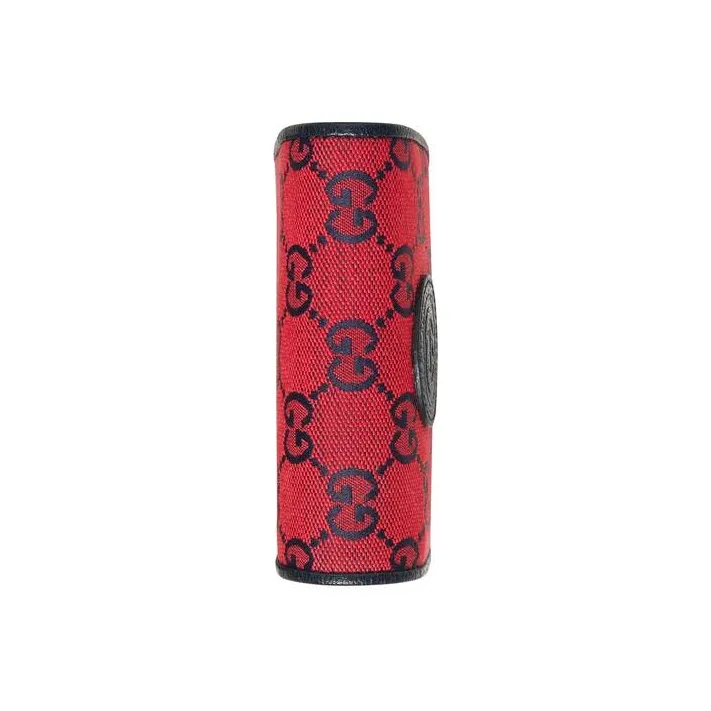 GUCCI Leather Logo Canvas With Leather Shoulder Bag Crossbody Bag Canvas Bag Cell Phone Pouch Mini Unisex Red/Blue-5