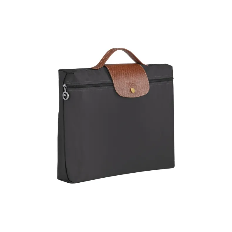 LONGCHAMP Le Pliage Fabric Handbags Briefcases Small Size Unisex Metal Gray-1