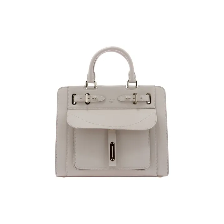 Fontana Milano 1915 Cow Leather Handbag Women's Gray-0