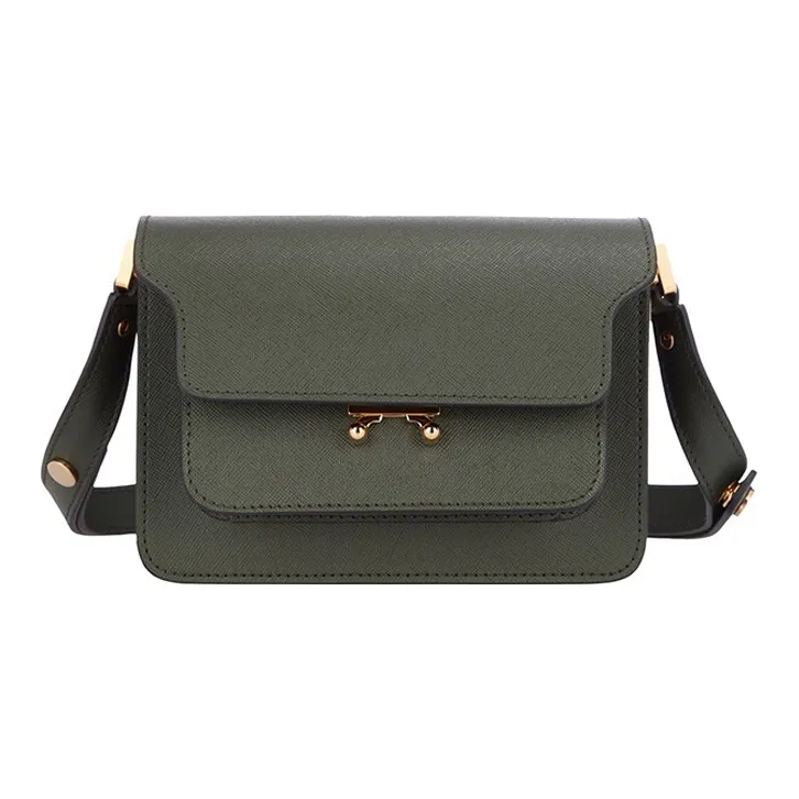 MARNI Trunk Cow Leather Crossbody Bag Shoulder Bag Mini Women's Forest Color-0