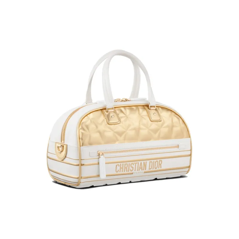 DIOR Calfskin Shoulder Bag, Crossbody Bag, Handbag Unisex Black Gold-1