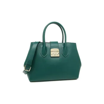 Furla Metropolis Collection Calfskin Shoulder Bag, Crossbody Bag, Handbag Tubas Women's Green