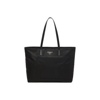 PRADA Recycled Nylon Tote Bag Shopping Bag Shoulder Bag Handbag Small Size Women's Black
