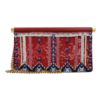 Valentino Leather Clutch Women's Red
