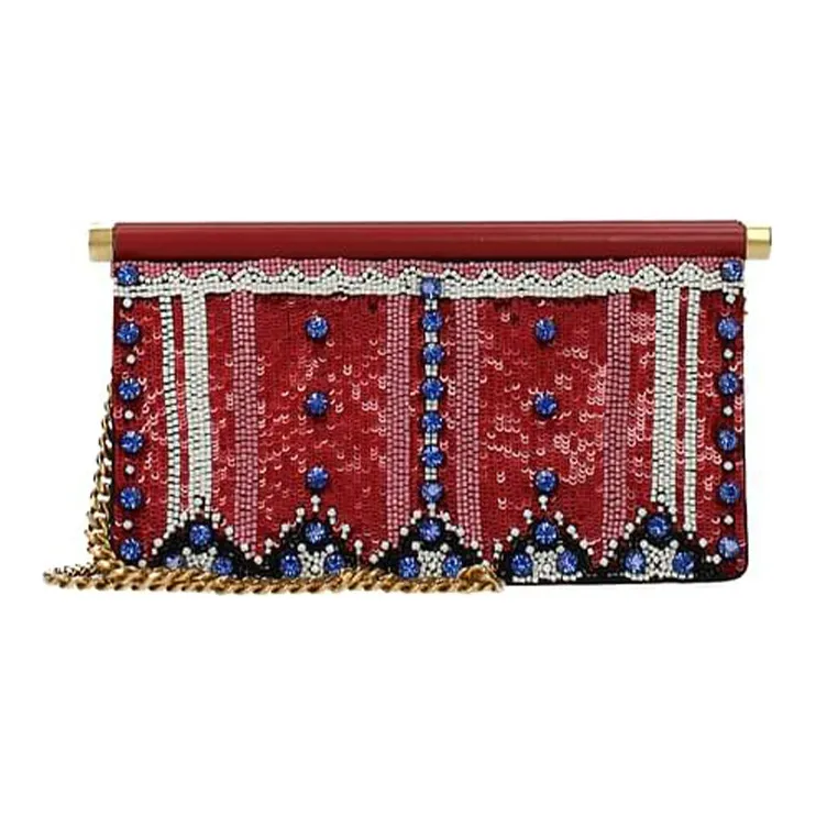 Valentino Leather Clutch Women's Red-0
