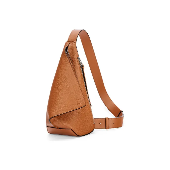 LOEWE Anton Sling Cow Leather Sling Bag Men's Tan-1
