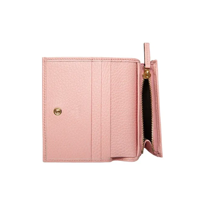 GUCCI Marmont Leather Card Holder Women's Pink-2
