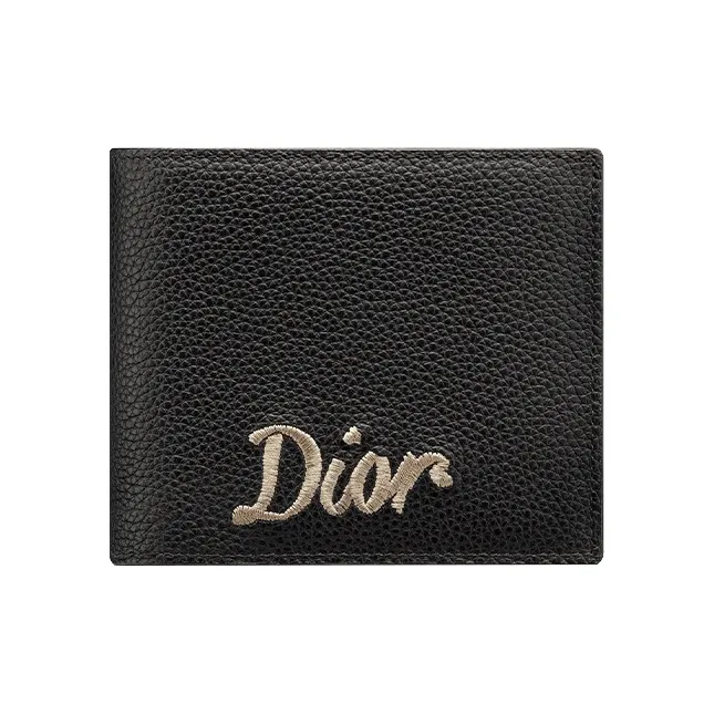 DIOR Cow Leather Card Holder, Wallet Men's Black-0