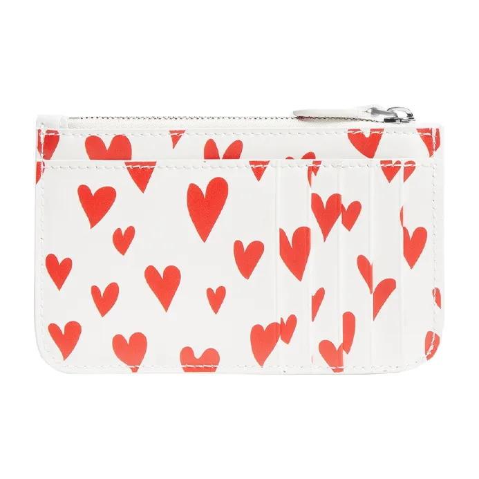 Balenciaga Cow Leather Coin Purse Women's White-1