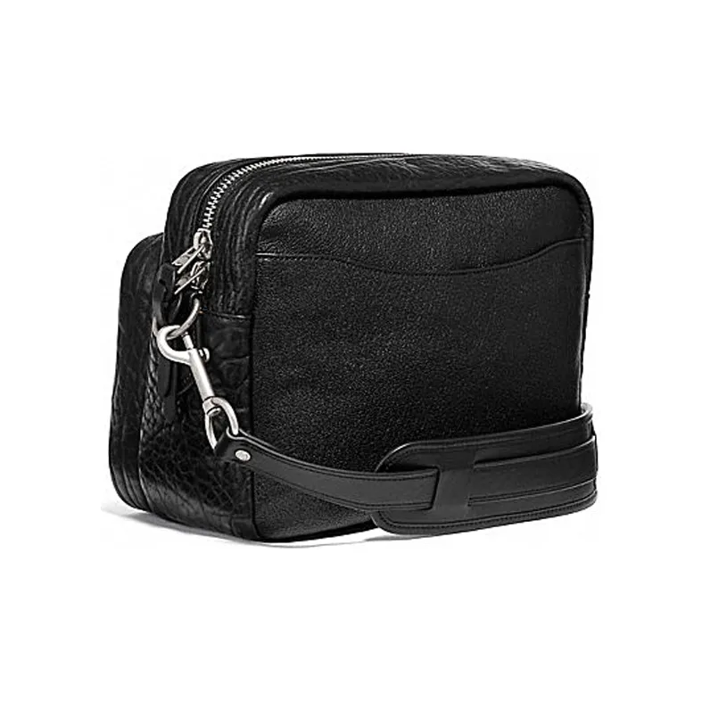 COACH Beat Sheepskin Shoulder Bag Medium Size Men's Light Antique Nickel & Black-1