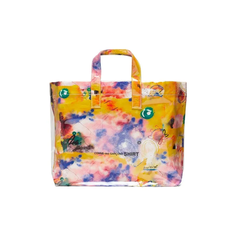 CDG Floral Print Tote Bag Multicolor-0