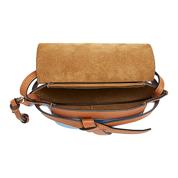 LOEWE Gate Leather Shoulder Bag Crossbody Bag Mini Women's Candy Color/Blue/Brown-3