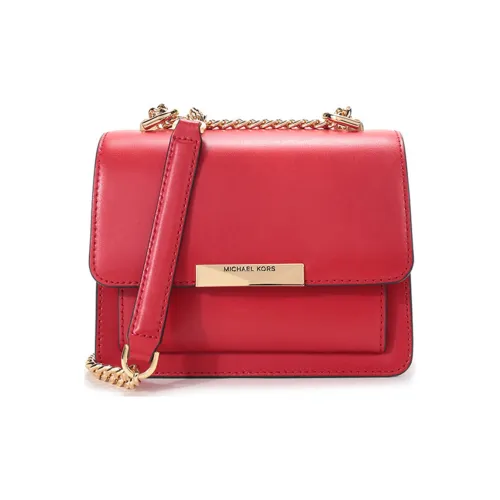 MICHAEL KORS Jade Cow Leather Shoulder Bag Crossbody Bag Regular Womens Light Orange/White