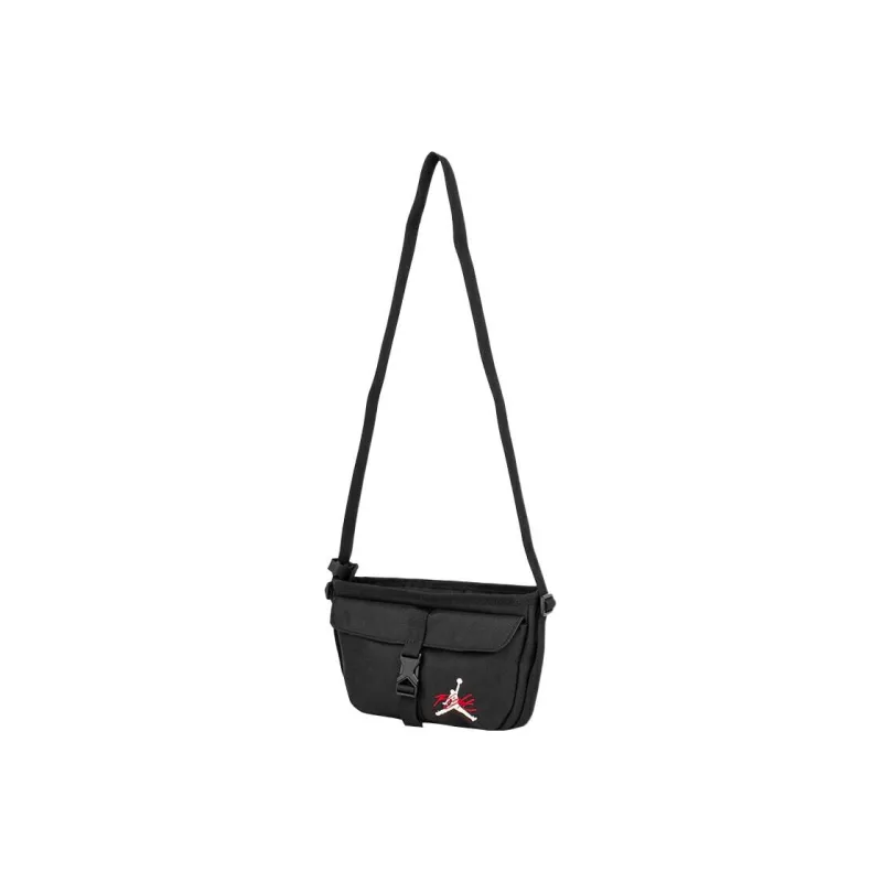 Jordan Polyester Shoulder Bag, Crossbody Bag Small Size Unisex Black-1