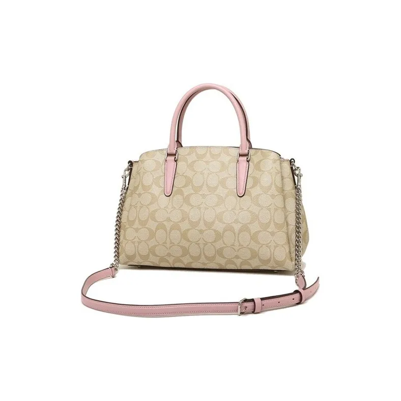 COACH Sage Women's Light Khaki Monogram With Pink-1