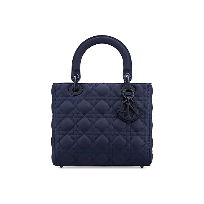 DIOR Lady Dior Matte Cow Leather Daisie Bag Handbag Crossbody Bag Shoulder Bag Medium Size Women's Indigo-0
