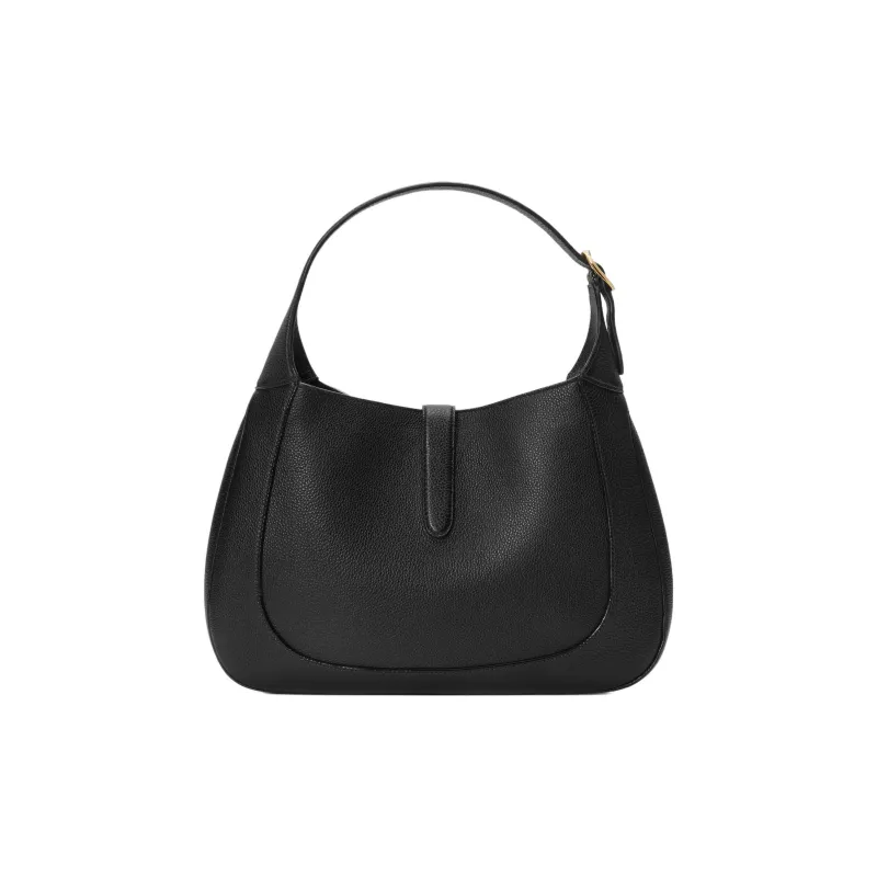 GUCCI Jackie 1961 Leather Crescent Shoulder Bag Shoulder Bag Medium Size Women's Black-2
