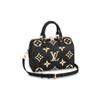 LOUIS VUITTON Speedy Bandouliere Monogram Empreinte Black/Beige