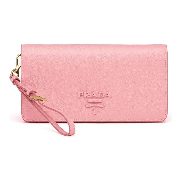 PRADA Saffiano Leather Handbag Shoulder Bags Women's Bright Pink-0