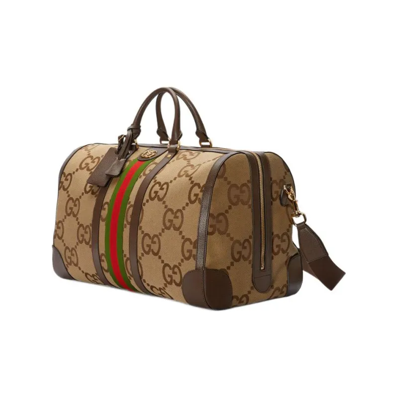 GUCCI Ophidia Canvas Patchwork Leather Travel Bags Shoulder Bag Crossbody Bag Handbag Unisex Ebony/Brown-2