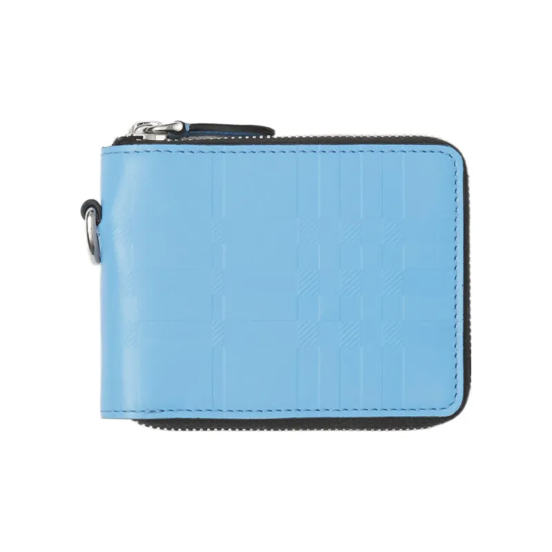 Burberry Leather Wallet Men's Blue-1