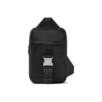 VERSACE Nylon Fabric Shoulder Bags Sling Bags Men's Black