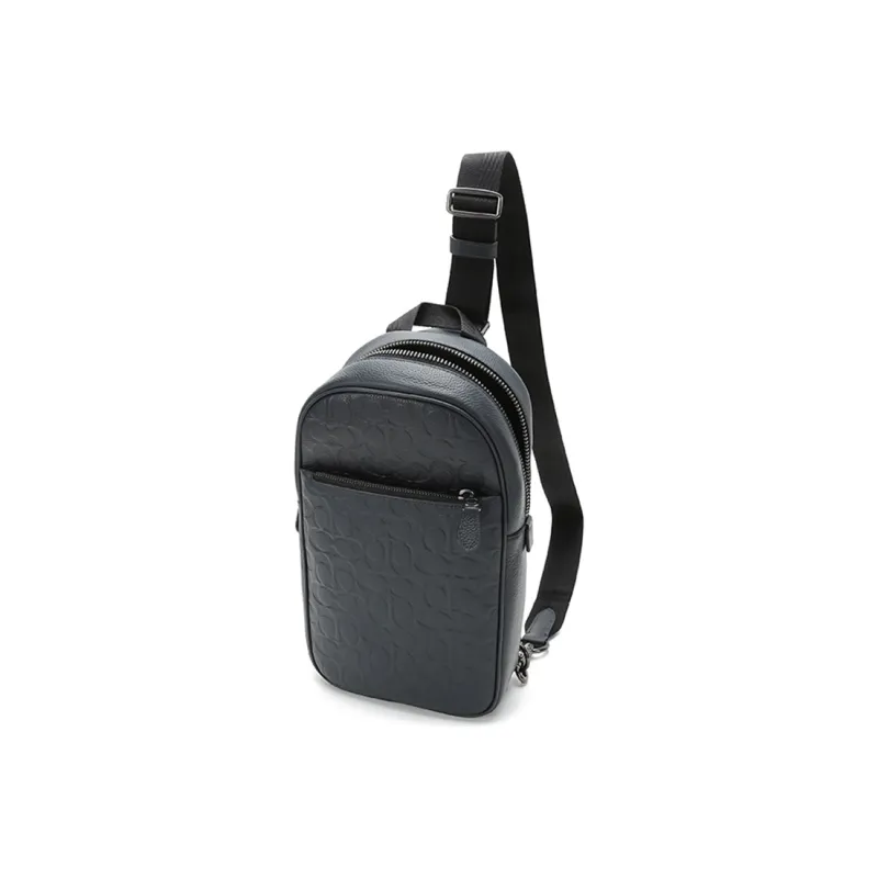 COACH Metropolitan Leather One Shoulder Crossbody Sling Bags Small Size Men's Midnight Navy-5