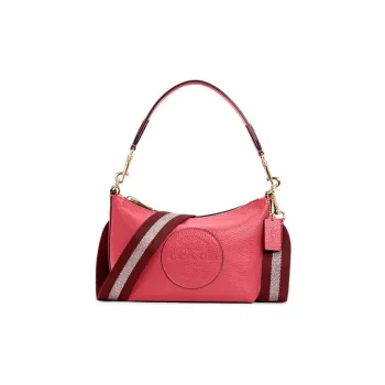 COACH Dempsey Litchi Grain Leather Shoulder Bag, Handbag, Shoulder Bag, Crossbody Bag Women's Watermelon Red