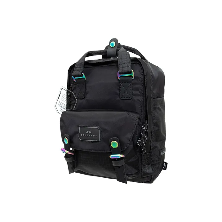 Doughnut Nylon Fabric Handbag, Laptop Bag, Backpack Regular Unisex Cool Black-1