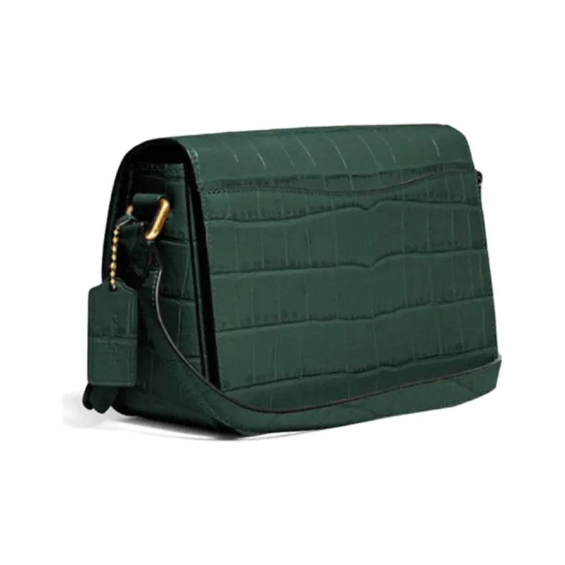 COACH Studio Leather Small Square Bag Shoulder Bag, Crossbody Bag Tubas Women's Green-1