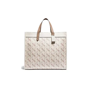 COACH Field Leather Tote Bag Shopping Bag Handbag Crossbody Bag Shoulder Bag Large Size Women's White