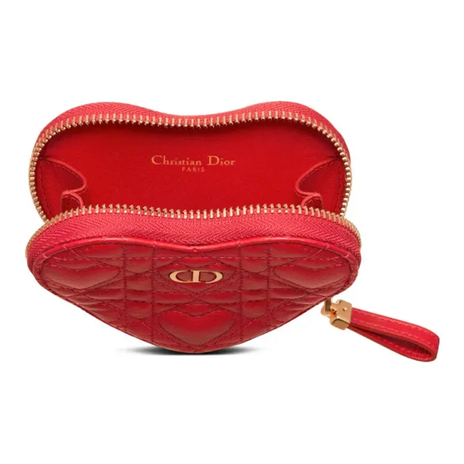 DIOR Caro Cow Leather Handheld Shoulder Bag Crossbody Bag Women's Red-3