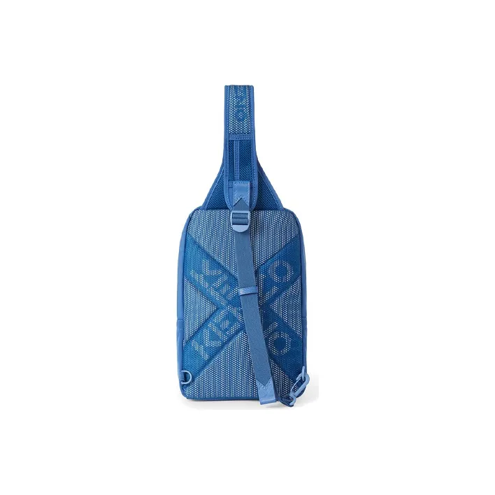 KENZO Letter Logo Nylon Fabric Sling Bag Regular Unisex Blue-2
