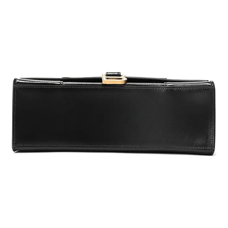 Balenciaga Hourglass Smooth Cow Leather Hourglass Bag, Shoulder Bag, Crossbody Bag, Handbag Unisex Black-4