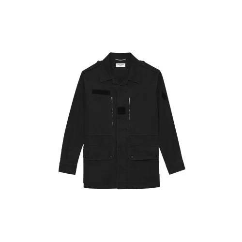 SAINT LAURENT Parka Coats Men Black