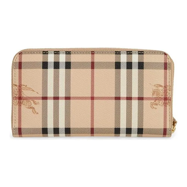 Burberry Canvas Card Holder Wallet Unisex Yellow Brown-1