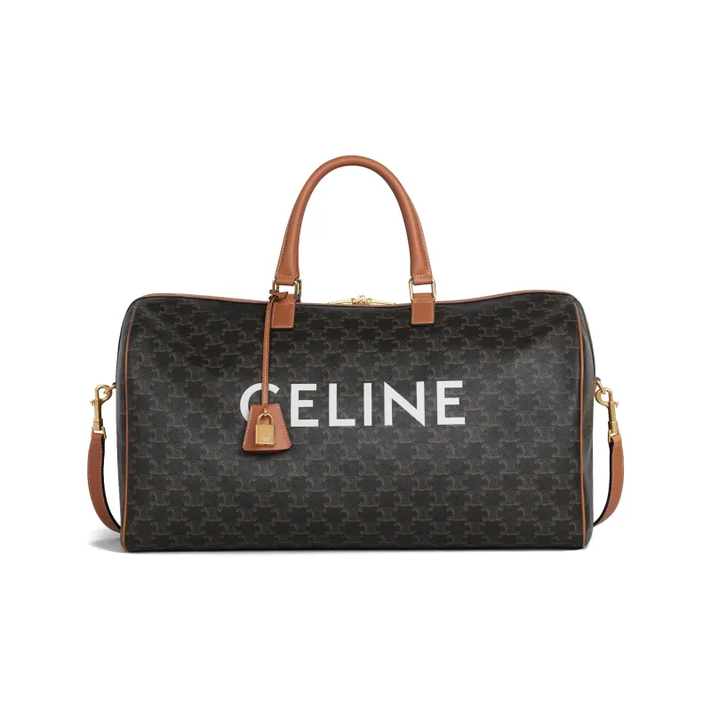 CELINE Polyurethane Travel Bag, Shoulder Bag, Crossbody Bag, Handbag Unisex Tawny-0