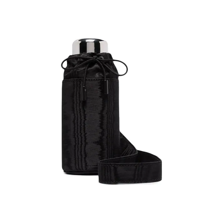 Marine Serre Nylon Stainless Steel Insulated Cup Water Bottle Bag Set Shoulder Bag Crossbody Bag Unisex Black-0