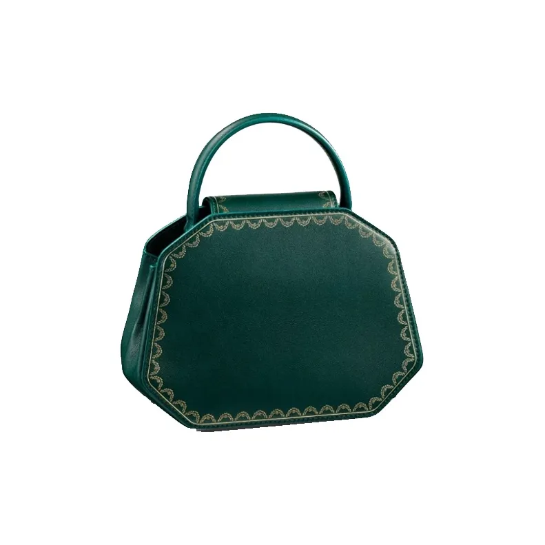 CARTIER GUIRLANDE Calfskin Handbag Shoulder Bag Crossbody Bag Mini Women's Green-1